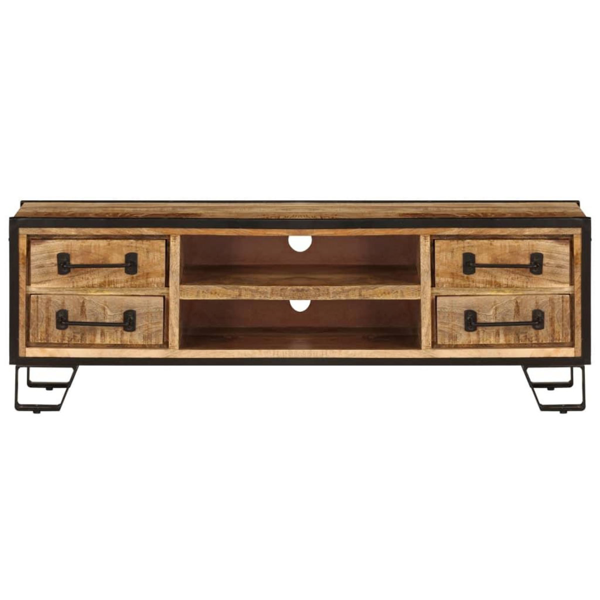 VIDAXL Meuble TV avec tiroirs 120x30x40 cm Bois massif de manguier