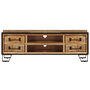 Voir la diapositive 2 : VIDAXL Meuble TV avec tiroirs 120x30x40 cm Bois massif de manguier