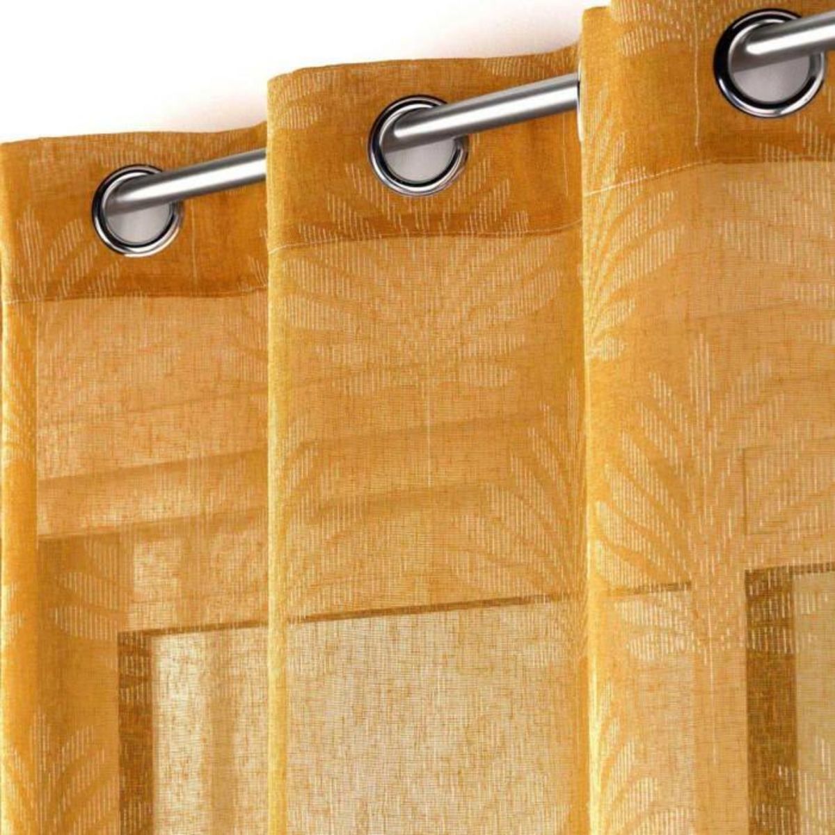 Paris Prix Rideau Voilage à Œillets  Levita  140x240cm Ocre