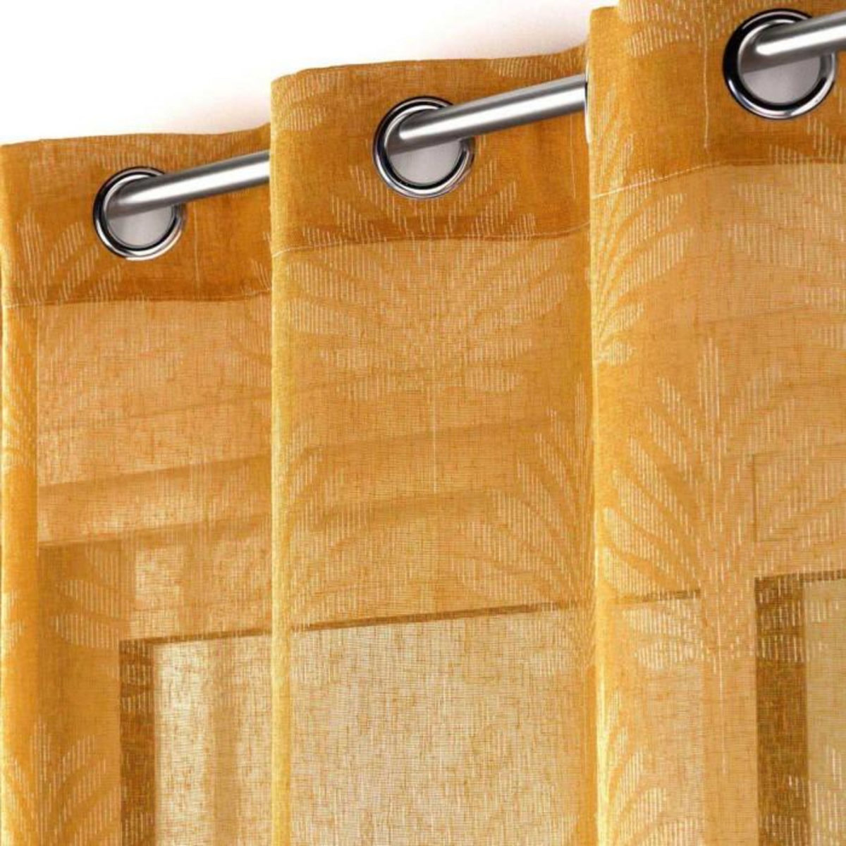 Paris Prix Rideau Voilage à Œillets  Levita  140x240cm Ocre