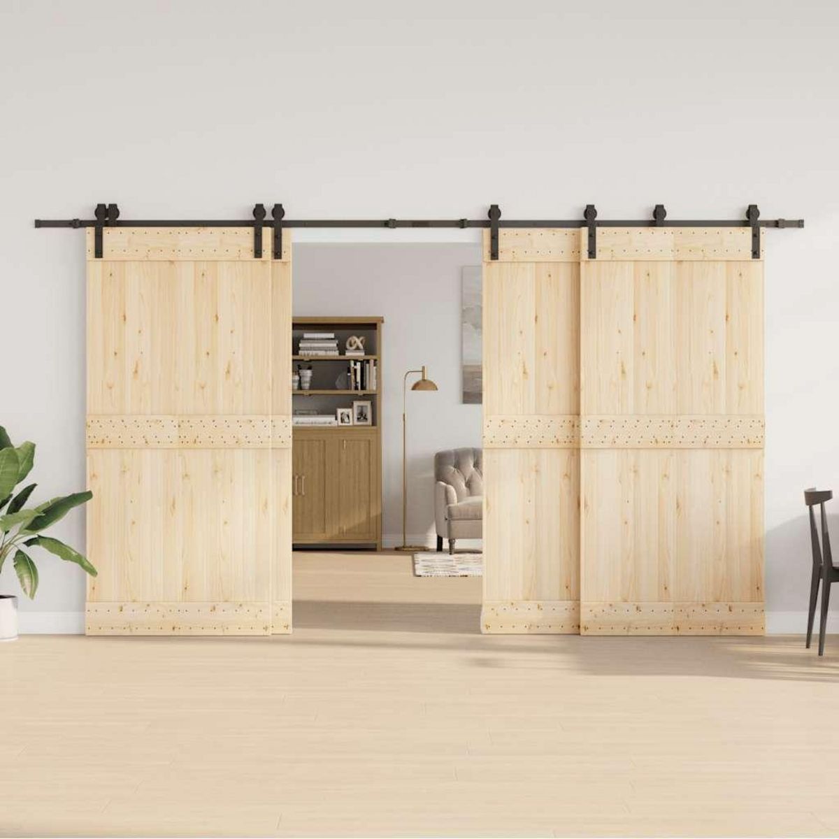 VIDAXL Kit de quincaillerie de porte coulissante 400 cm acier noir