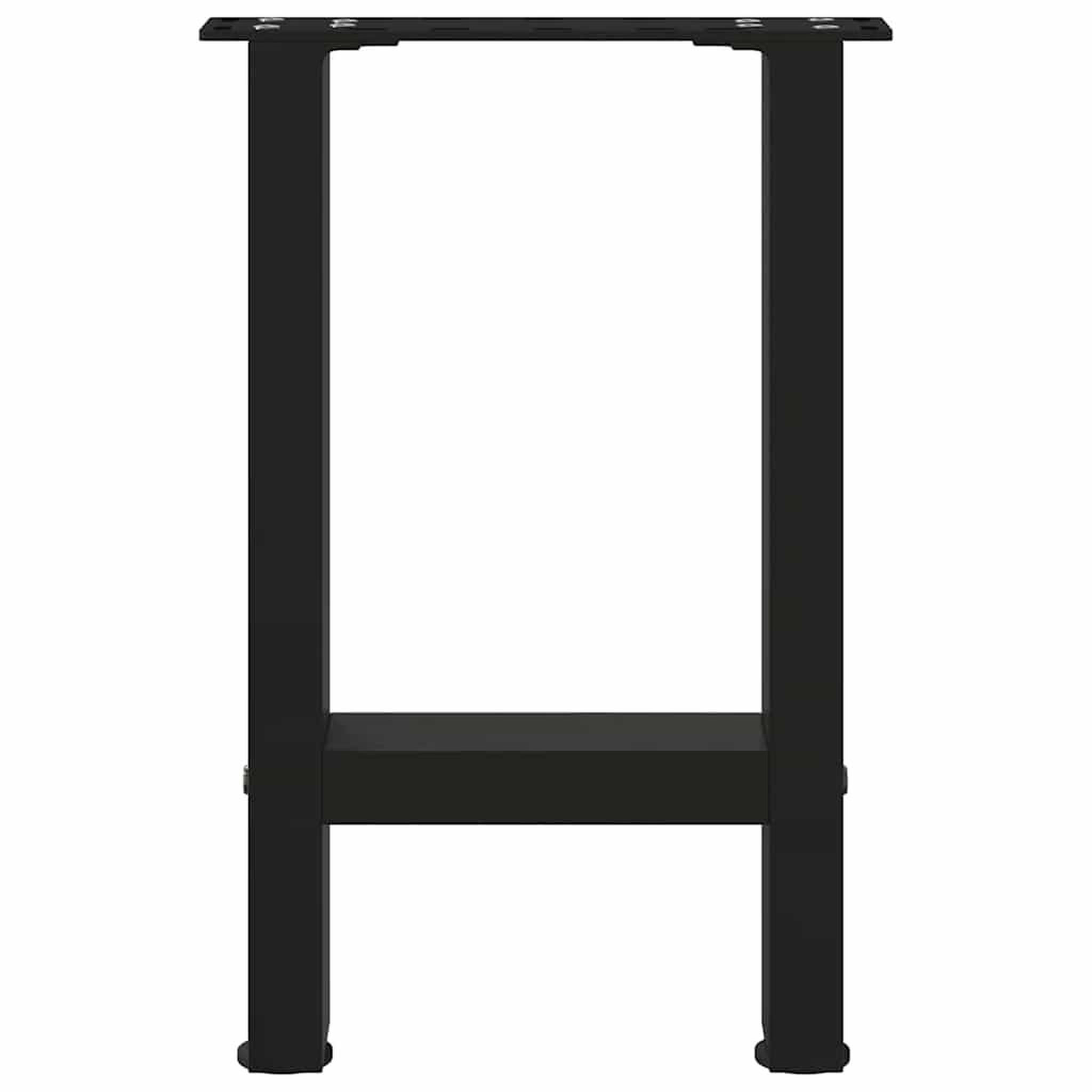 Voir la diapositive 5 : VIDAXL Pieds de table basse noir 2 pcs 28x(42-43) cm acier