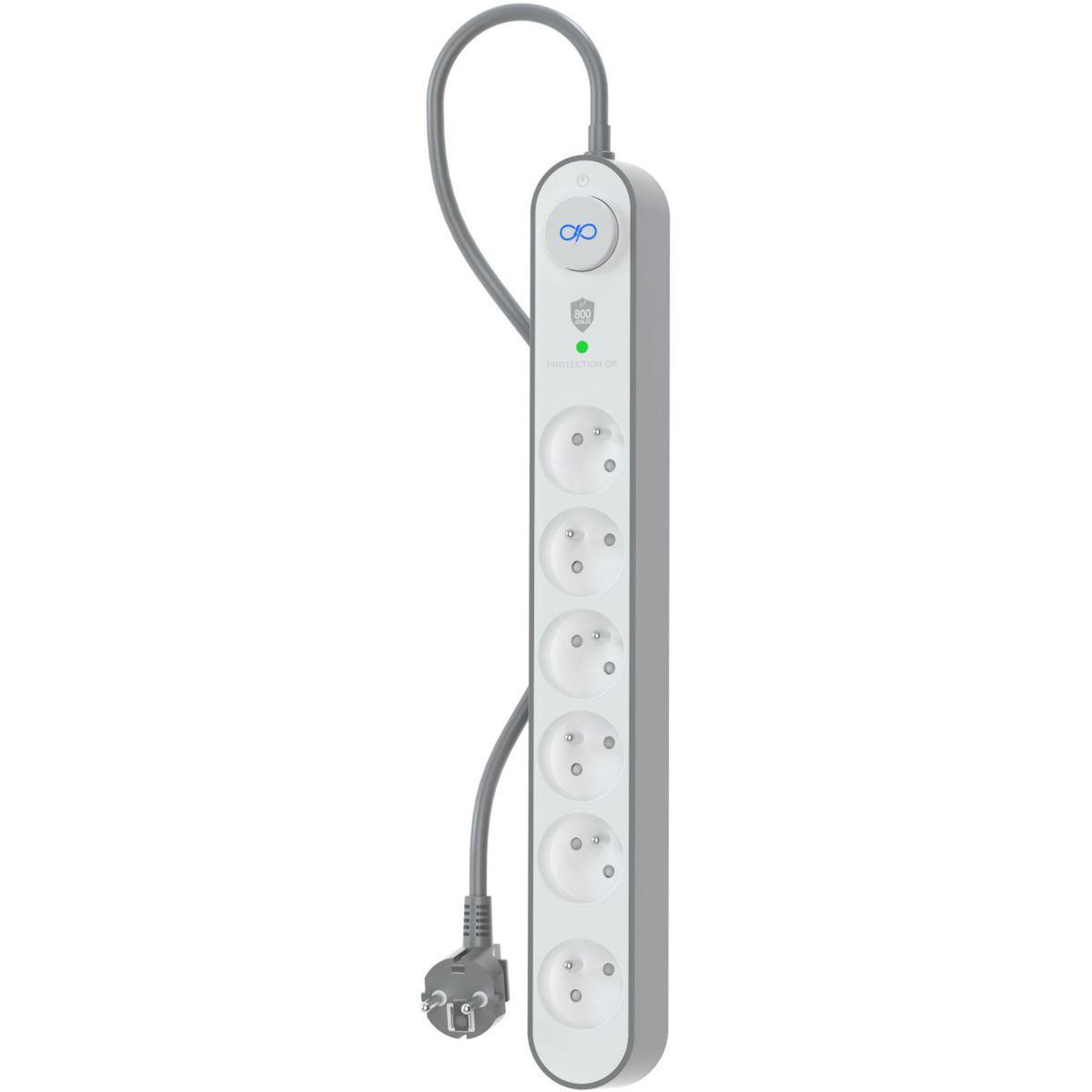 Voir la diapositive 1 : FORCE POWER Parafoudre 6 prises 800J 1.5m EU