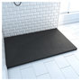 Voir la diapositive 1 : Aurlane Receveur pour douche à l'italienne extra plat aspect ardoise noir 90x140 cm - STONE 2