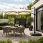 Voir la diapositive 2 : CONCEPT USINE Parasol rectangulaire 2x3m déporté rotatif écru PIANA