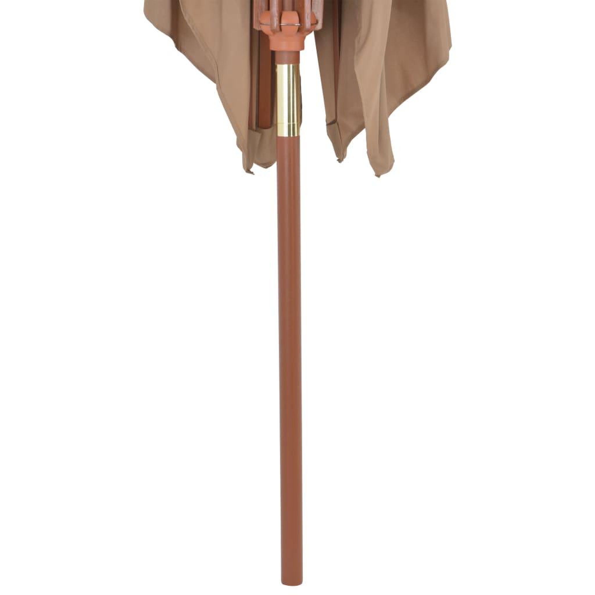 Voir la diapositive 5 : VIDAXL Parasol d'exterieur avec mat en bois 200 x 300 cm taupe