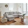 Voir la diapositive 4 : BEST MOBILIER Cyrus - canapé panoramique en u - 7 places - convertible avec coffre - en velours côtelé