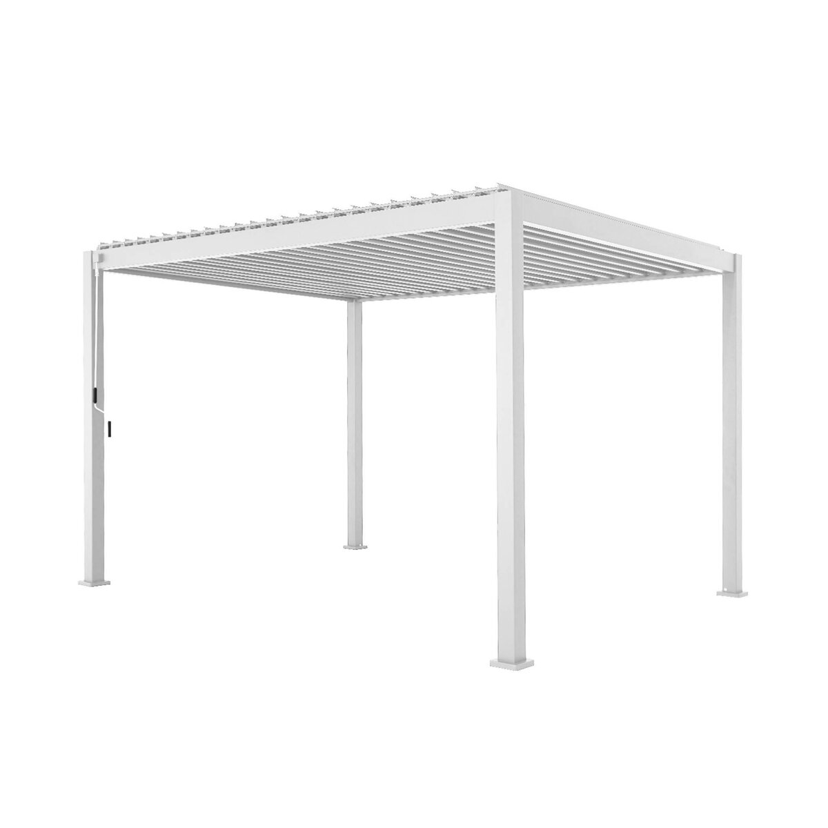 SWEEEK Pergola bioclimatique aluminium 3x4m + 2 stores 3m + 1 store 4m Triomphe