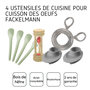 Voir la diapositive 4 : Fackelmann Ensemble de 4 ustensiles de cuisine pour la cuisson des œufs Fackelmann