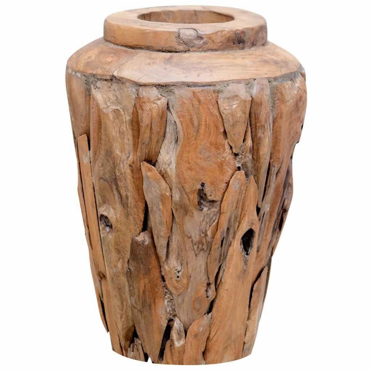 VIDAXL Vase de decoration 40 x 60 cm Bois de teck solide