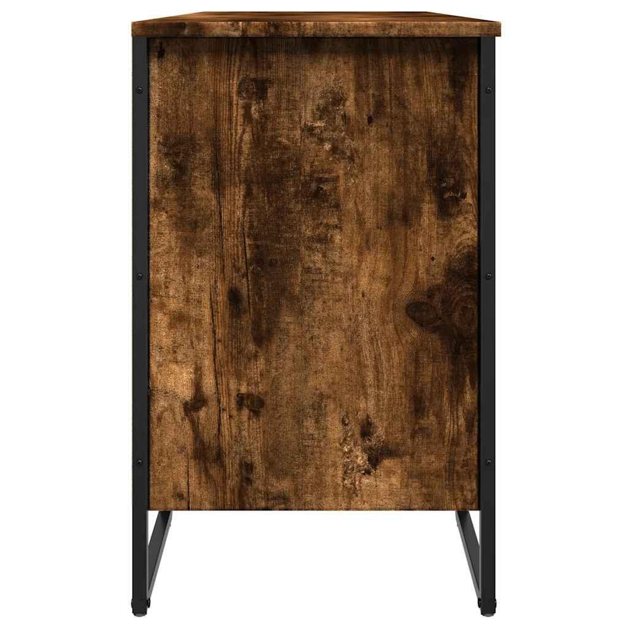 Voir la diapositive 5 : VIDAXL Armoire a chaussures chene fume 90x38x61,5 cm bois d'ingenierie