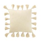 Paris Prix Coussin Déco Tissé  Floches  45x45cm Blanc