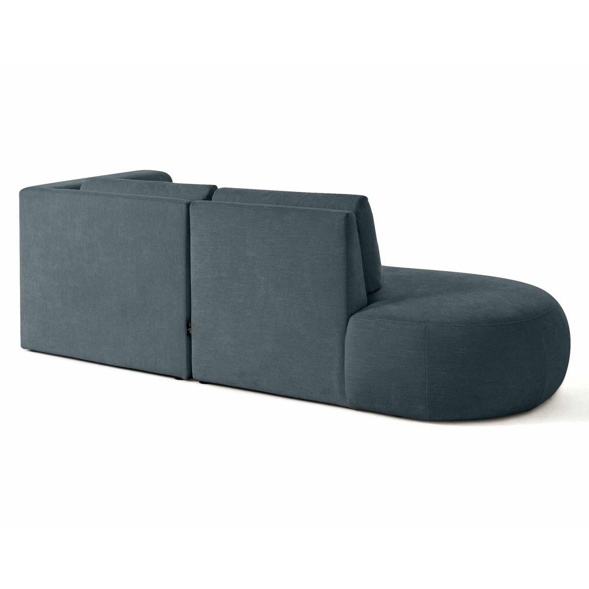 LISA DESIGN Santorini - canapé modulable d'angle droit + pouf - 4 places - en tissu texturé