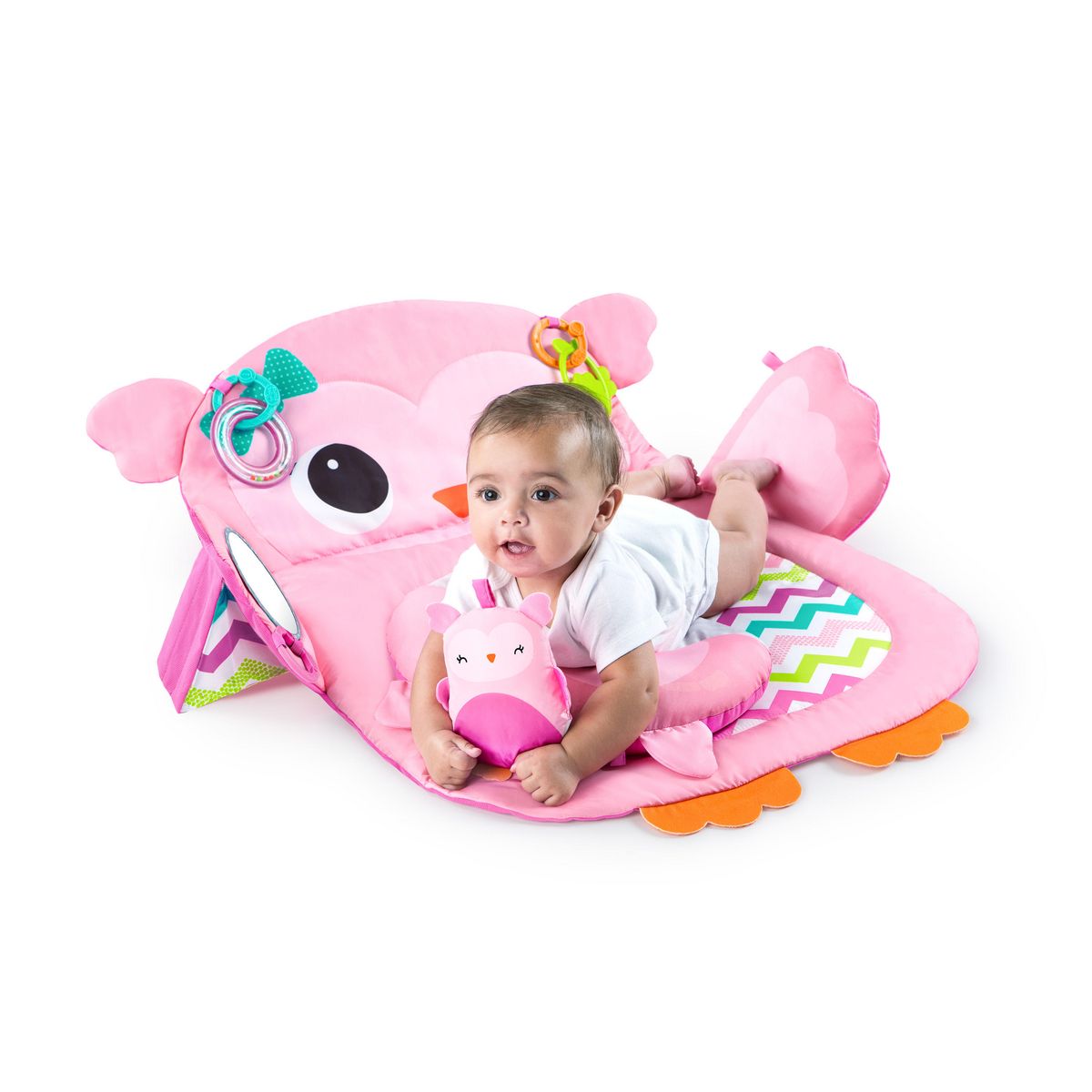 Bright Starts Tapis d'Eveil Hibou Tummy Time Prop & Play