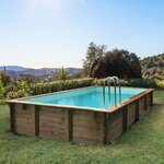 Habitat et Jardin Piscine bois en kit rectangle  Sunrise   - 8.20 x 5.20 x 1.44 m