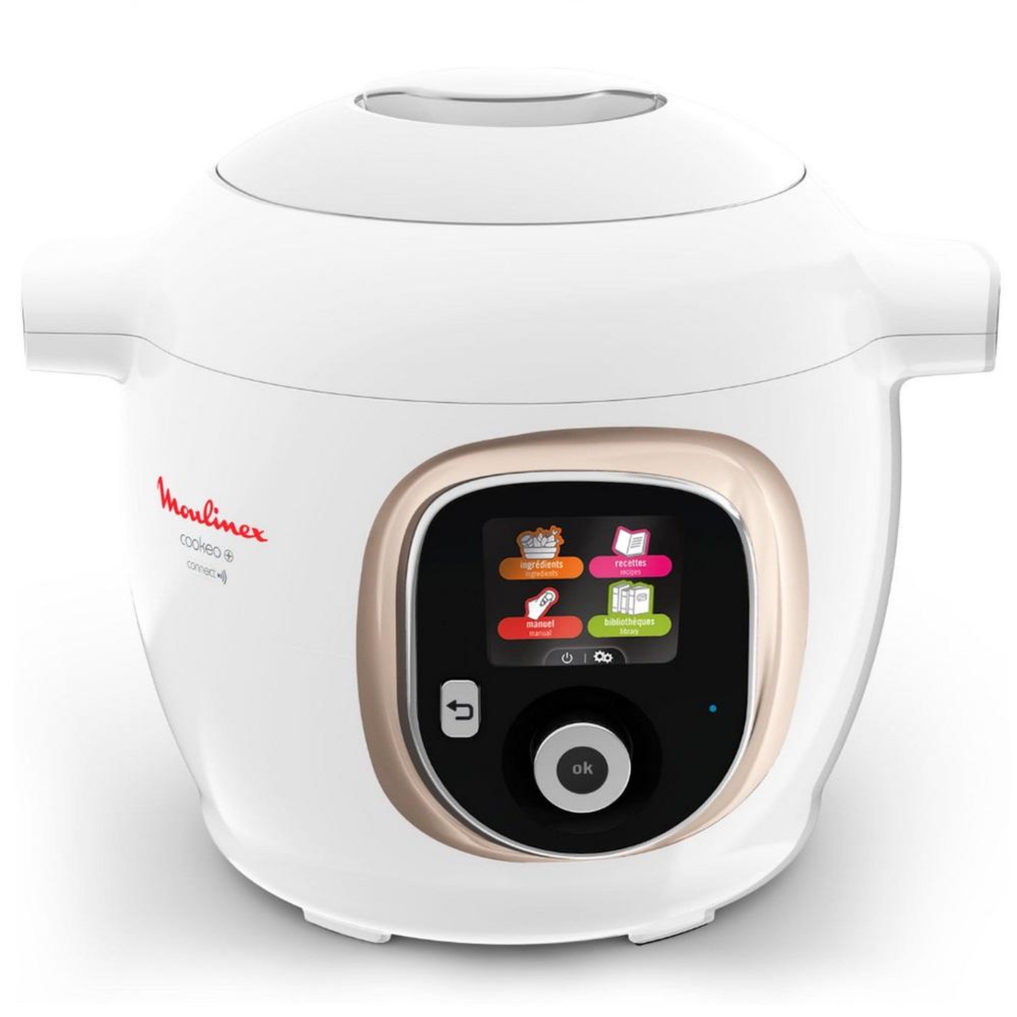 Voir la diapositive 2 : MOULINEX Multicuiseur intelligent 6l 1600w blanc/argent - ce86da10