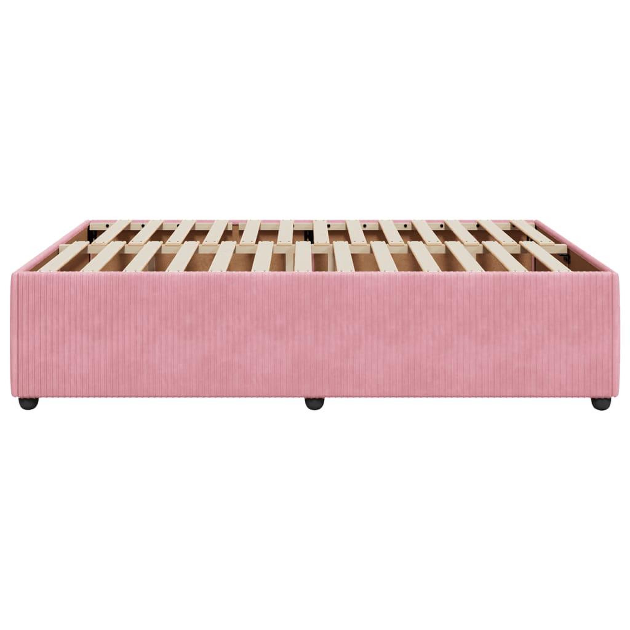 Voir la diapositive 5 : VIDAXL Cadre de lit sans matelas rose 140x190 cm velours