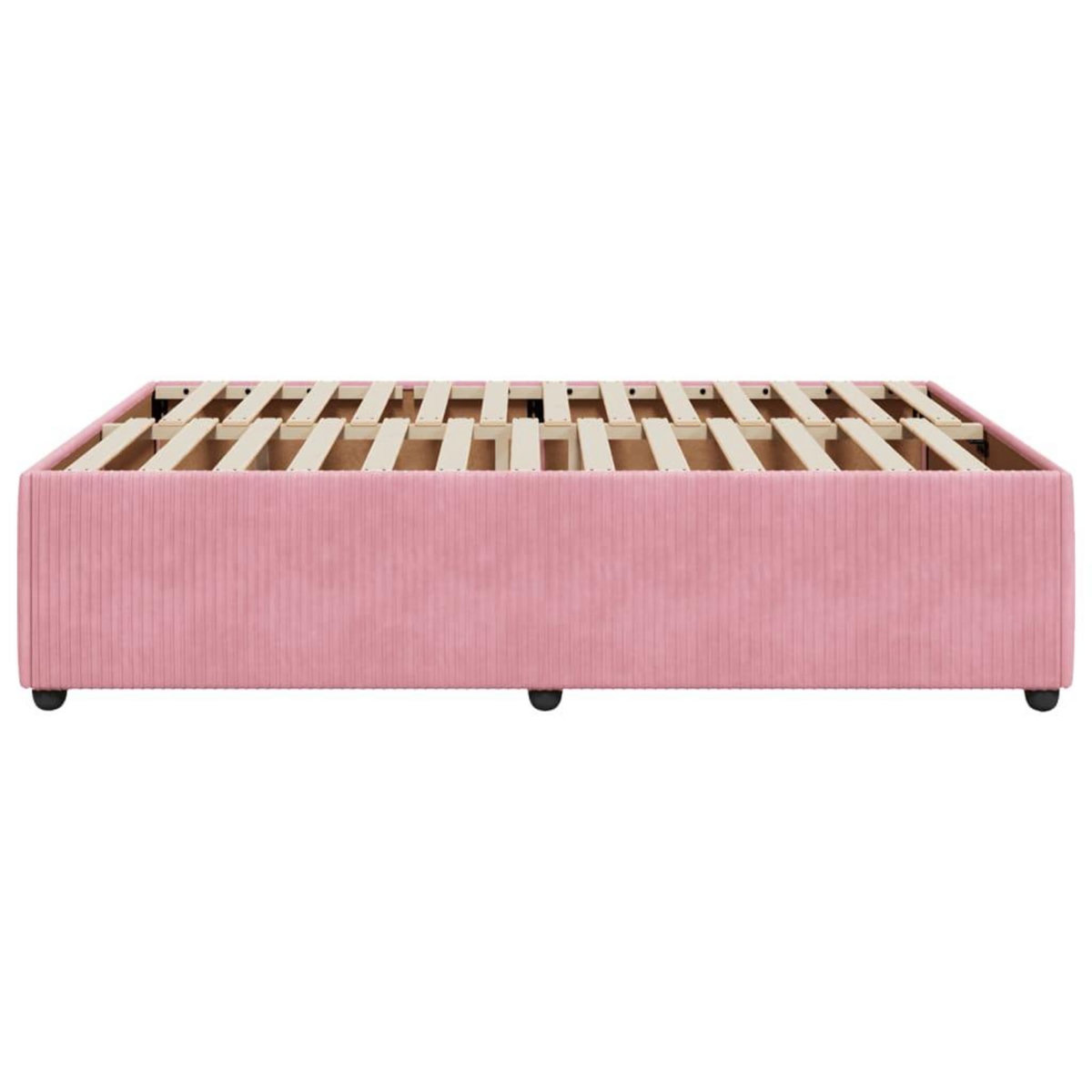 VIDAXL Cadre de lit sans matelas rose 140x190 cm velours