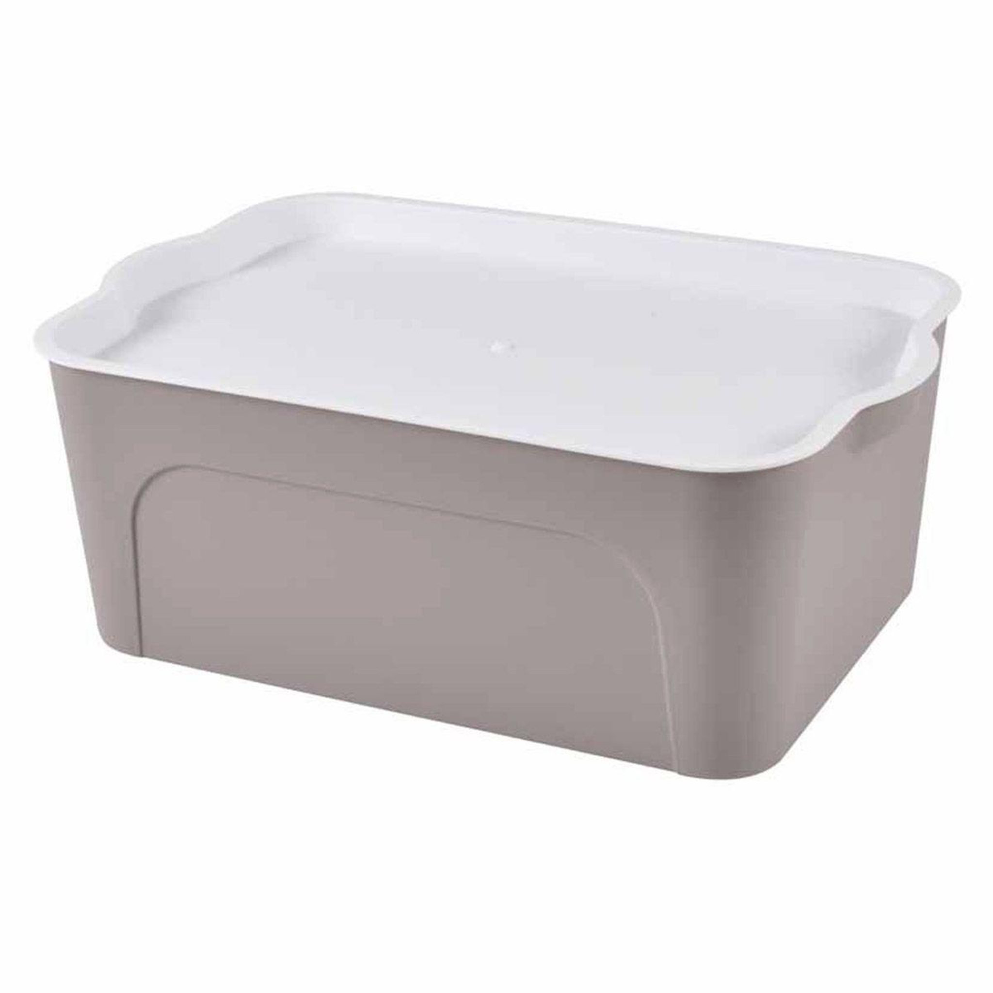 HOMEA Boîte de rangement déco  pratique  5l taupe