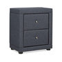 Voir la diapositive 1 : HomeStyle4U Table de chevet chambre 2 tiroirs gris