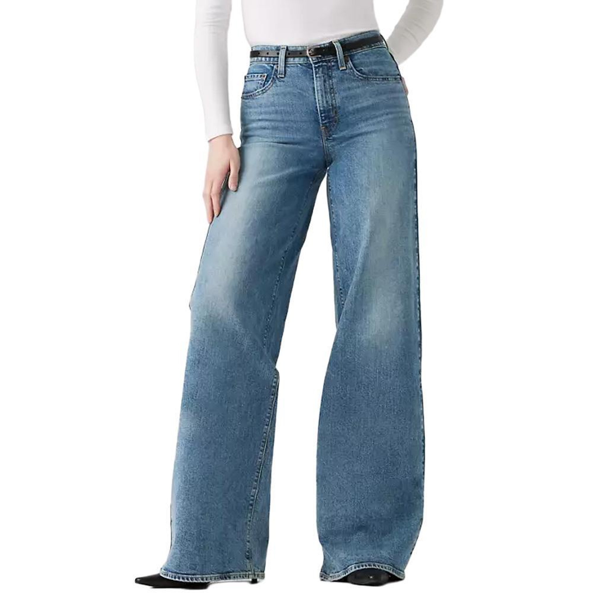 Levi's Jean baggy bleu classique femme levi's 728 wide. Coloris disponibles : Bleu