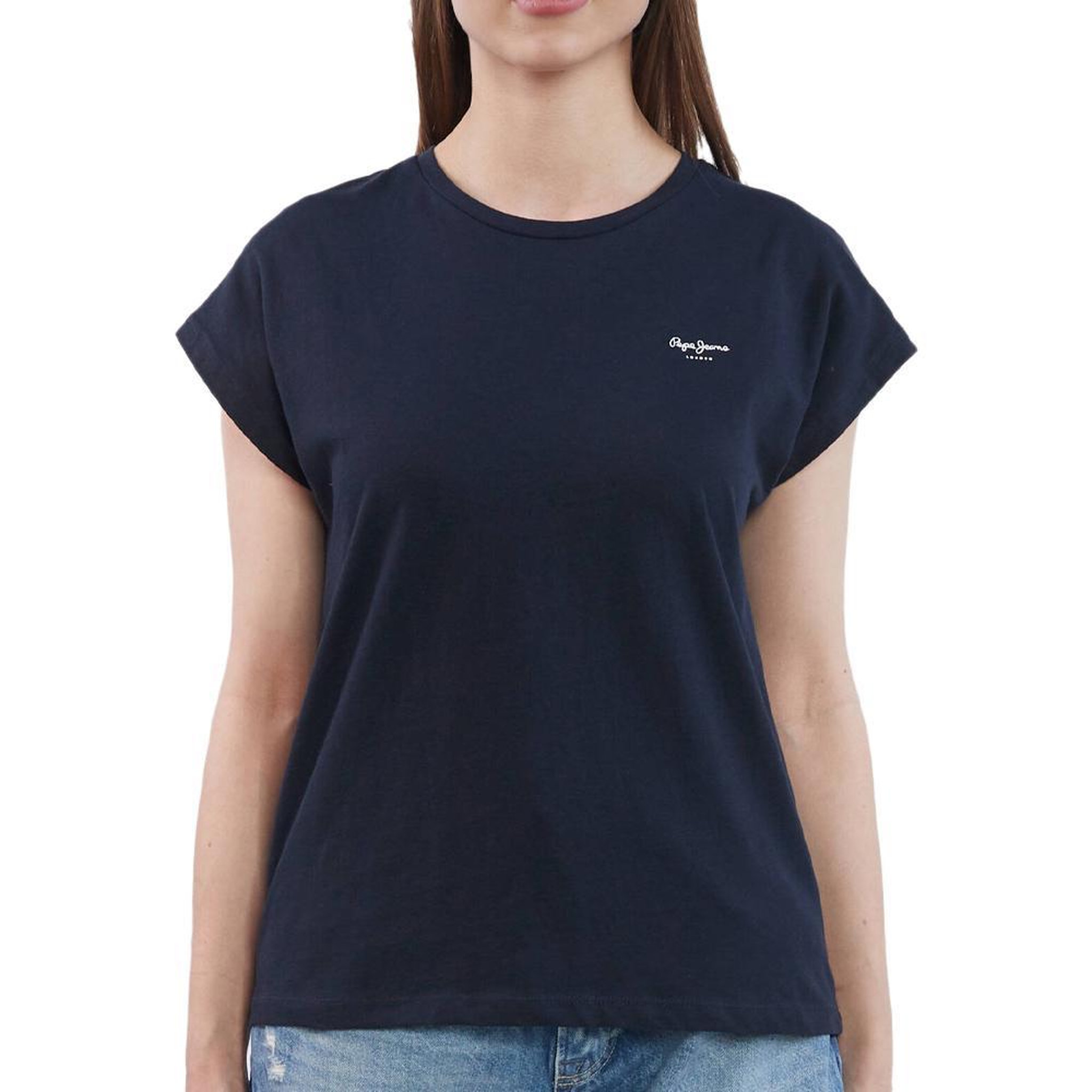 Voir la diapositive 1 : Pepe Jeans T-shirt Marine Femme Pepe jeans Bloom