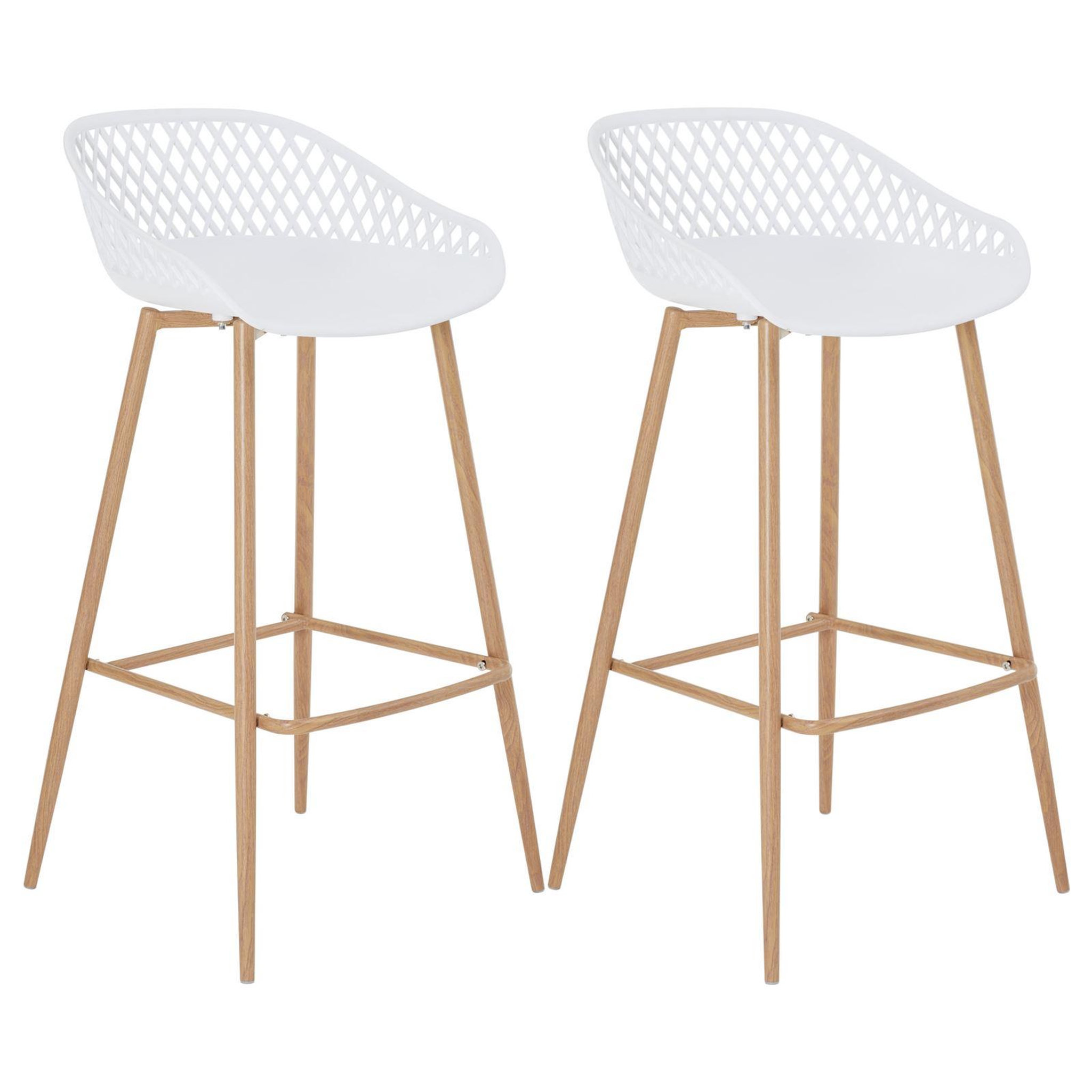 Voir la diapositive 1 : IDIMEX Lot de 2 tabourets de bar IREK, en plastique