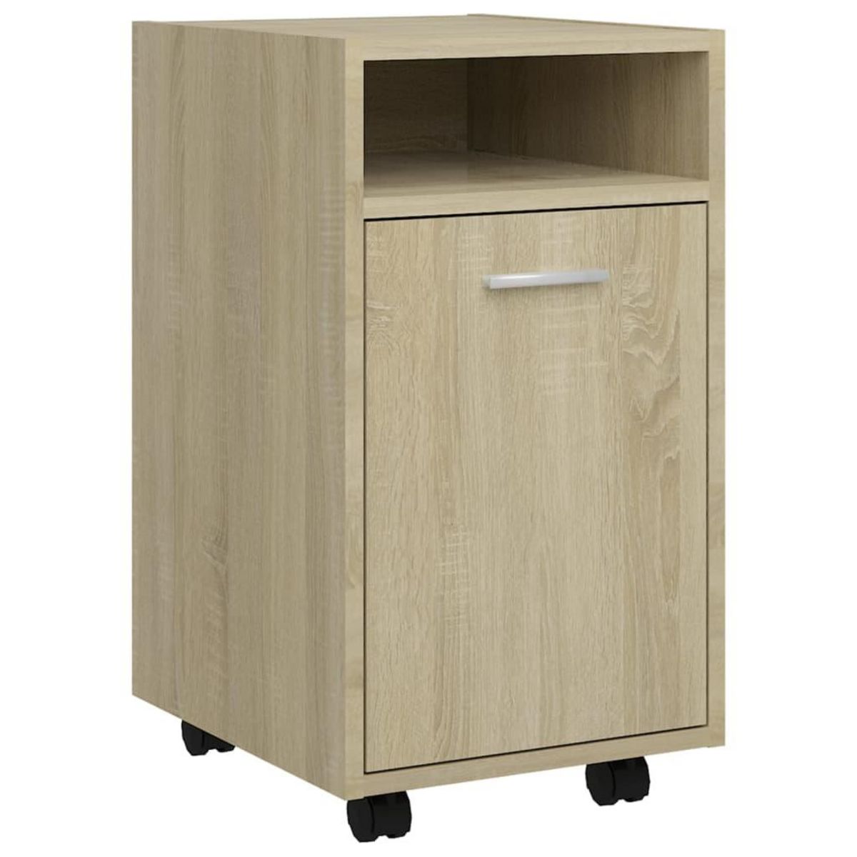 VIDAXL Armoire laterale avec roues Chene Sonoma Bois d'ingenierie