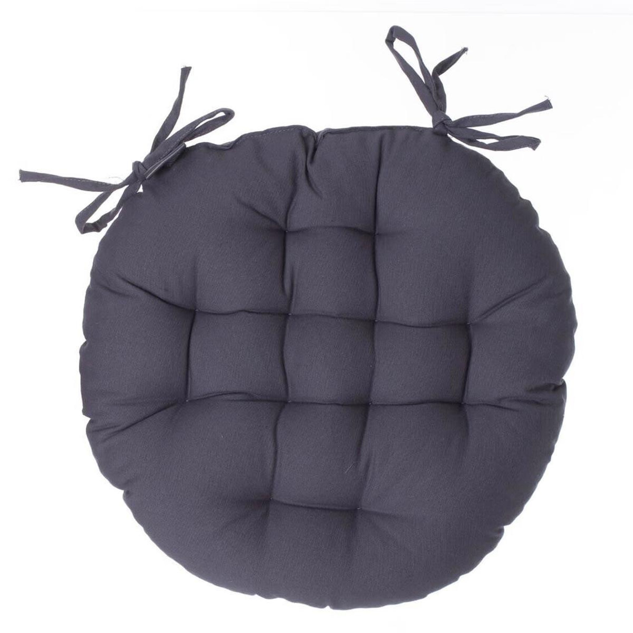ATMOSPHERA Galette de chaise ronde  leana  38cm gris foncé