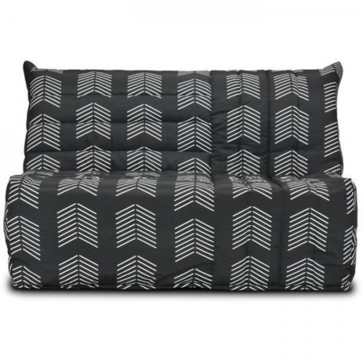MARKET24 Banquette BZ COMFORT BULTEX - Tissu chevrons - Couchage 138 x 188 x 12 cm - BECCI