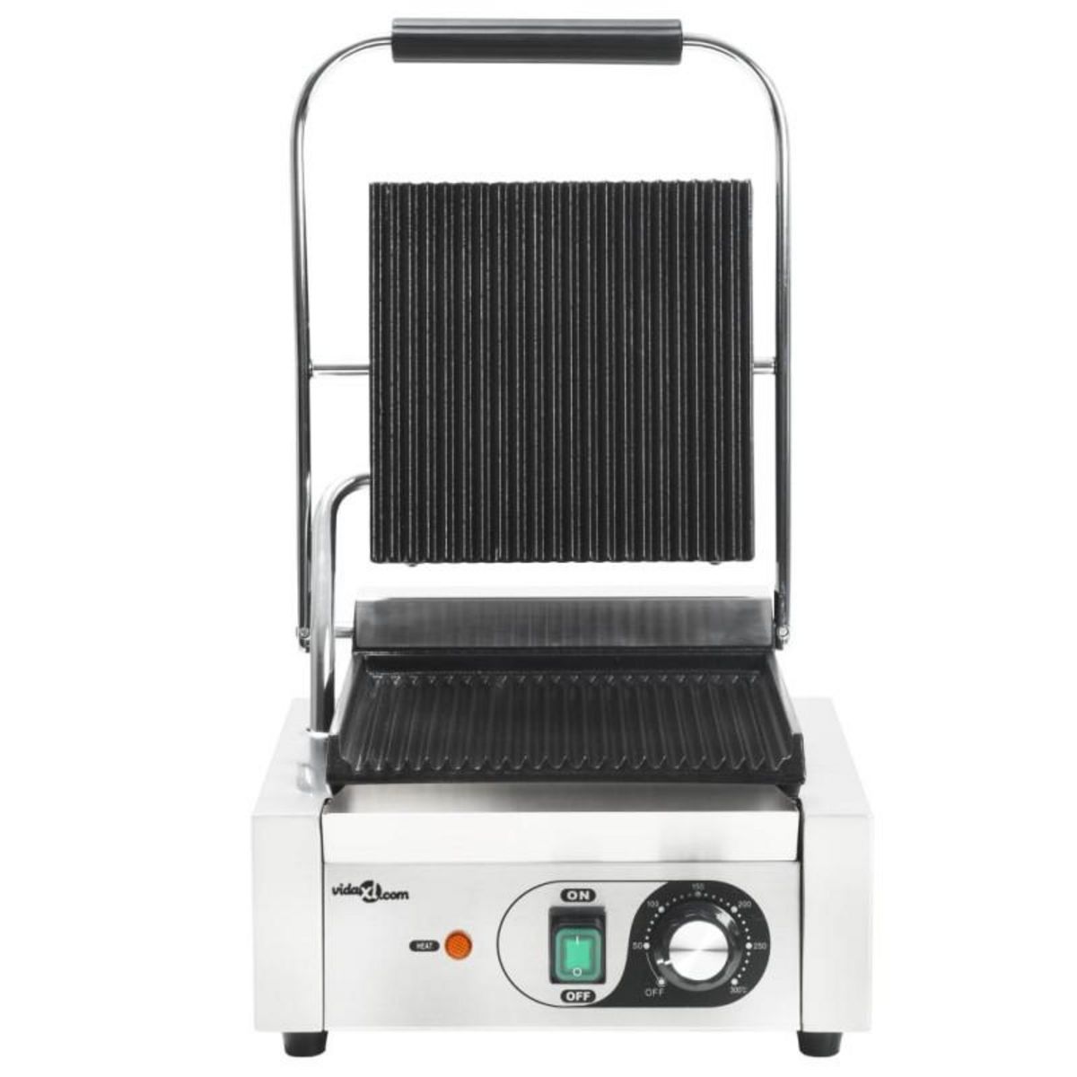 VIDAXL Grill pour panini rainuré Acier inoxydable 1800 W 31x30,5x20 cm
