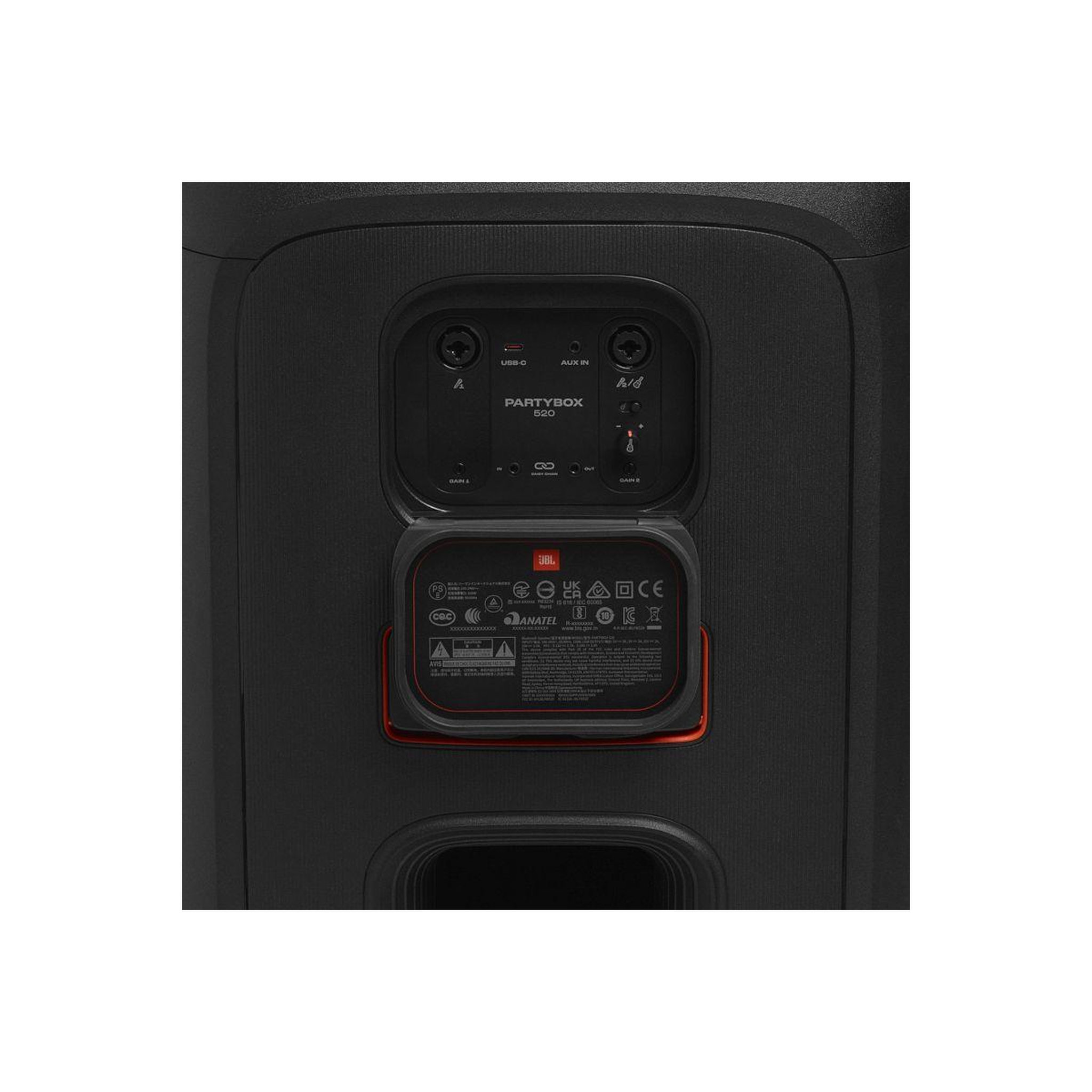 Voir la diapositive 5 : JBL Enceinte sono partybox 520