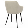 Voir la diapositive 4 : ID MARKET Lot de 2 chaises de salle à manger, fauteuils de table capitonnés LYA velours beige