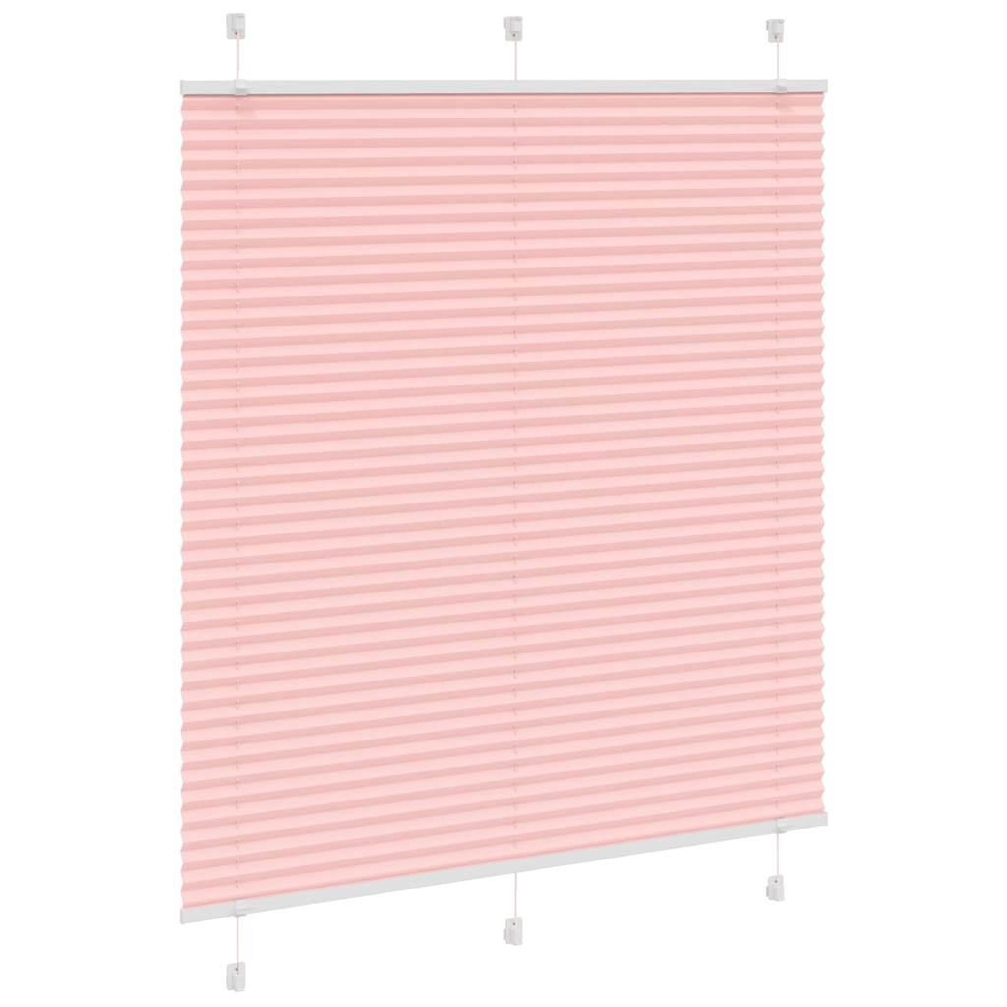 Voir la diapositive 3 : VIDAXL Store plisse rose 120x100 cm largeur du tissu 119,4cm polyester