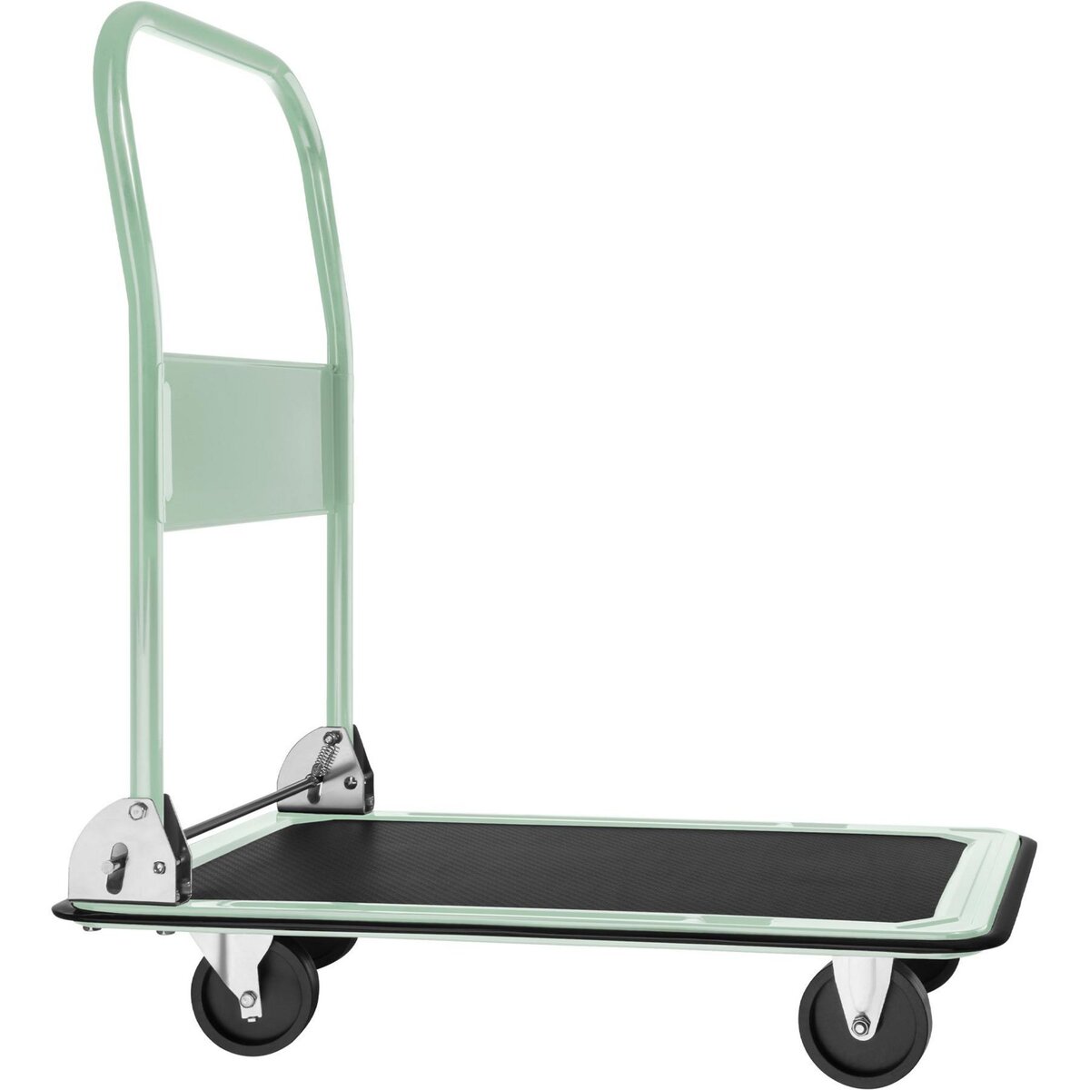 tectake Chariot à plateforme poignée pliable blanc