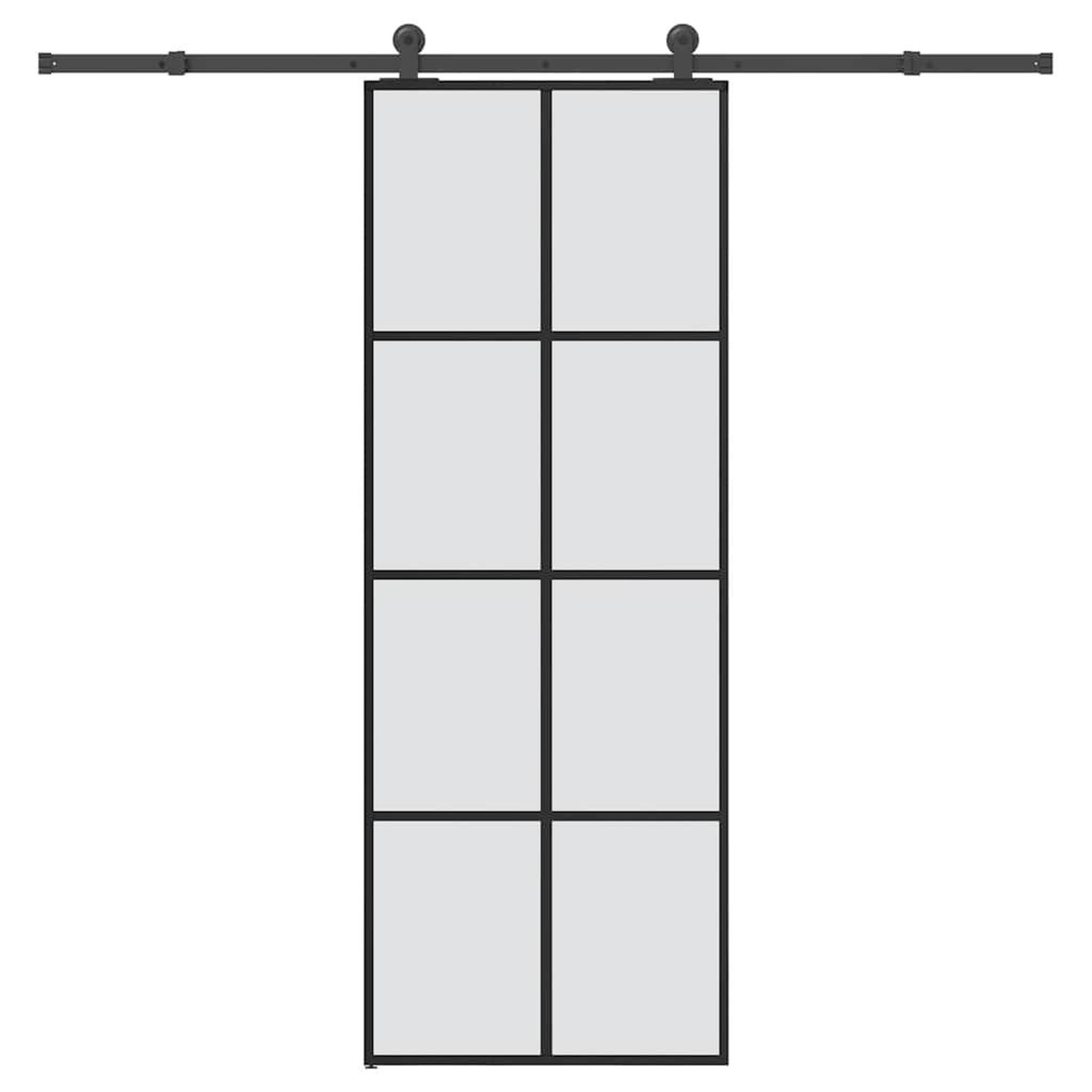 VIDAXL Porte coulissante avec kit de quincaillerie 76x205 cm Verre ESG