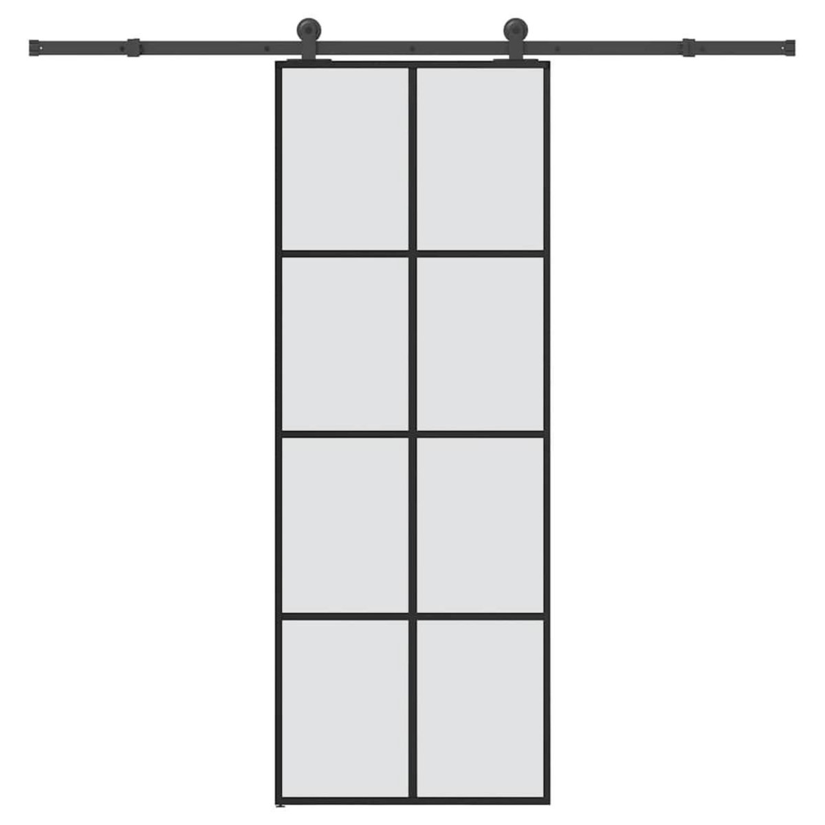 VIDAXL Porte coulissante avec kit de quincaillerie 76x205 cm Verre ESG