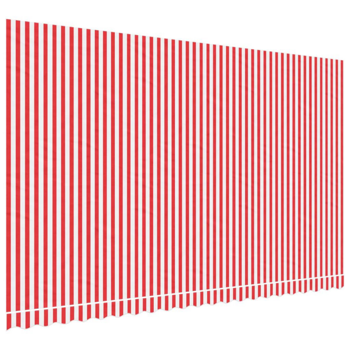 VIDAXL Tissu de remplacement pour auvent rayures rouges et blanches