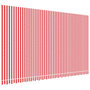 Voir la diapositive 2 : VIDAXL Tissu de remplacement pour auvent rayures rouges et blanches