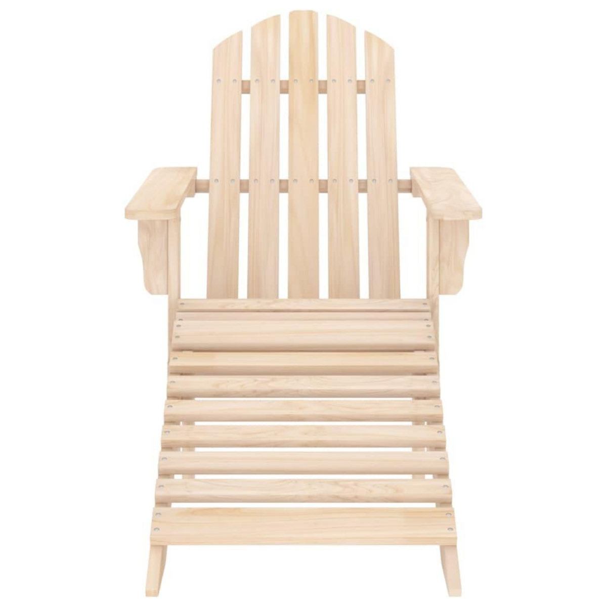 VIDAXL Chaise de jardin Adirondack avec pouf bois de sapin solide