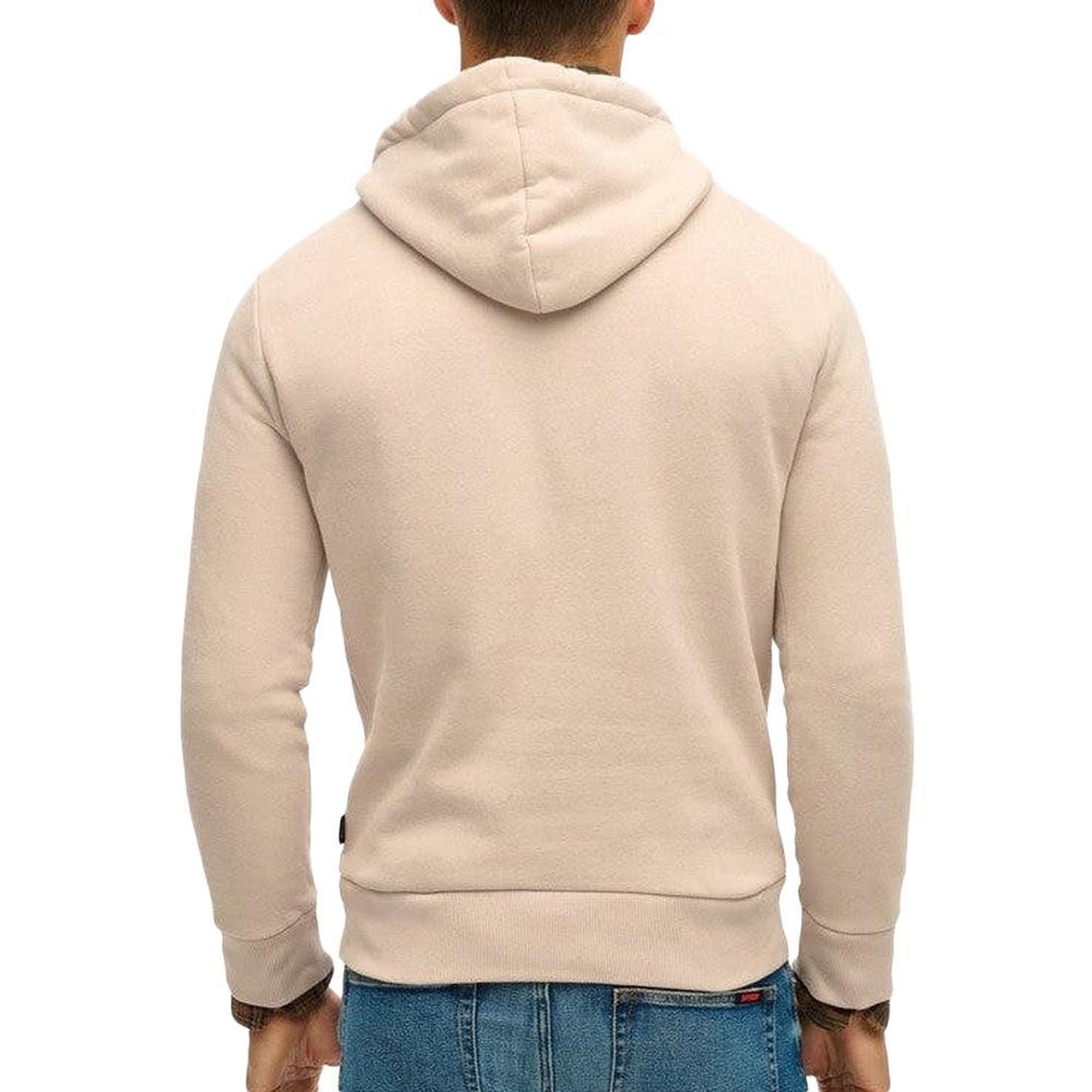 Voir la diapositive 5 : SUPERDRY Sweat à capuche beige homme superdry embossed