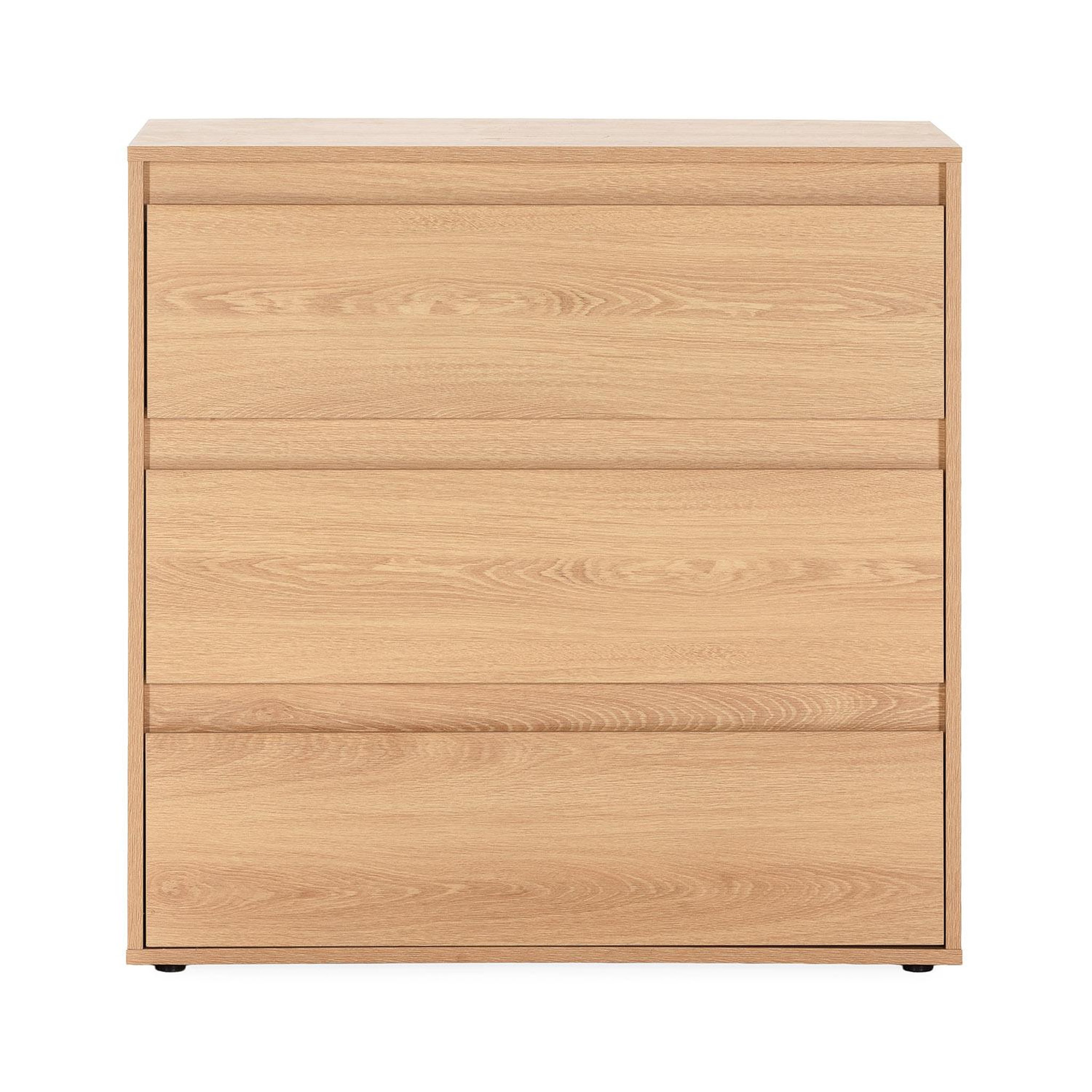 Voir la diapositive 4 : VS VENTA-STOCK Commode Tori 3 tiroirs effet Chêne