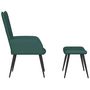 Voir la diapositive 4 : VIDAXL Chaise de relaxation avec tabouret Vert fonce Velours