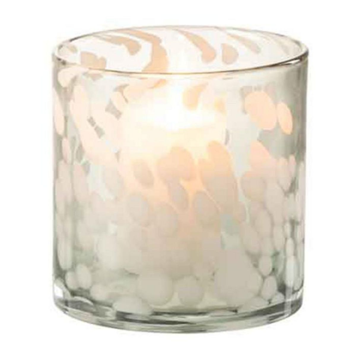 Paris Prix Photophore en Verre  Tâche  12cm Gris & Blanc