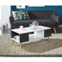 Voir la diapositive 3 : Table basse 3 niches  pieds bois massif L90cm MALMO