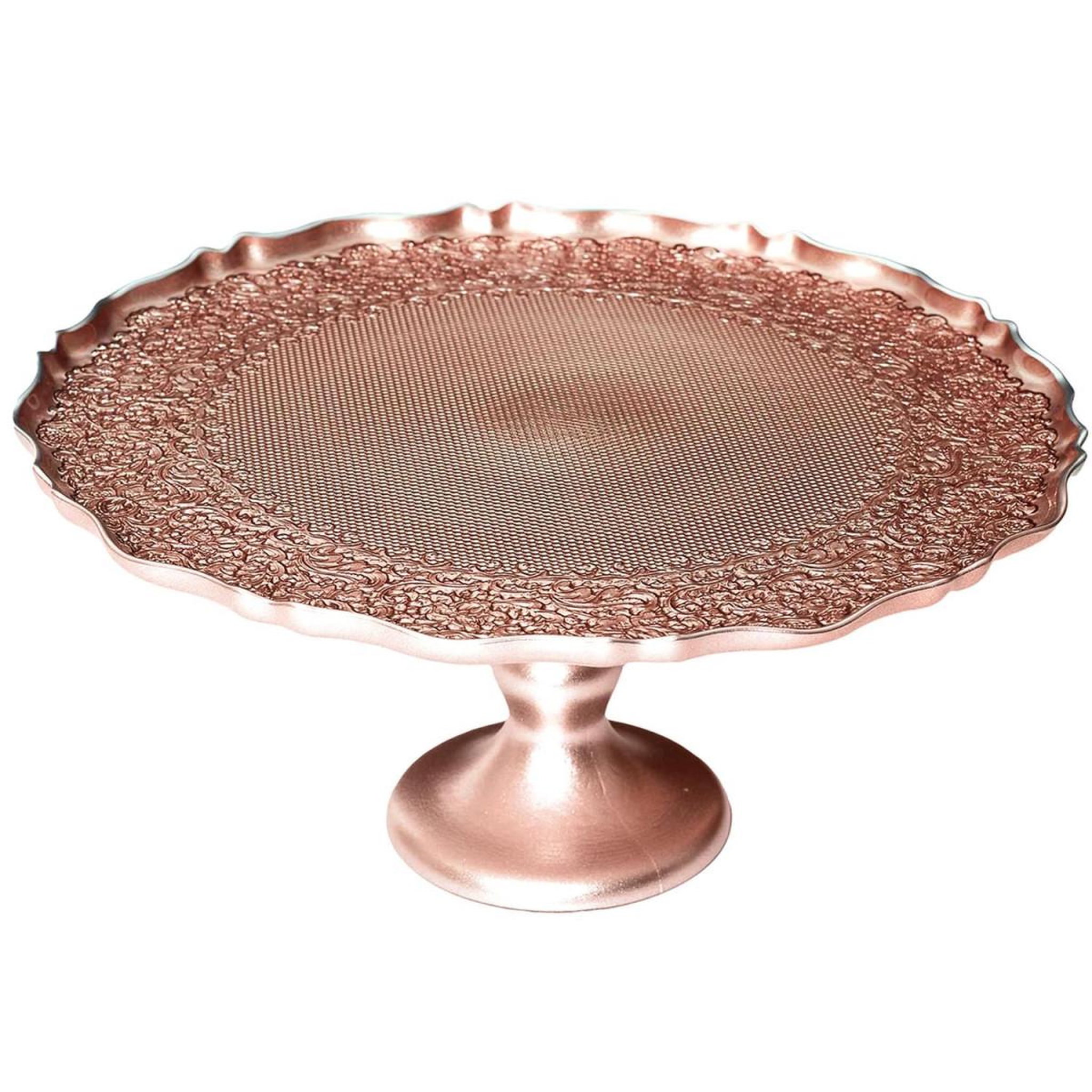 The Home Deco Factory Plat de Présentation en Verre  Mirage  32cm Rose