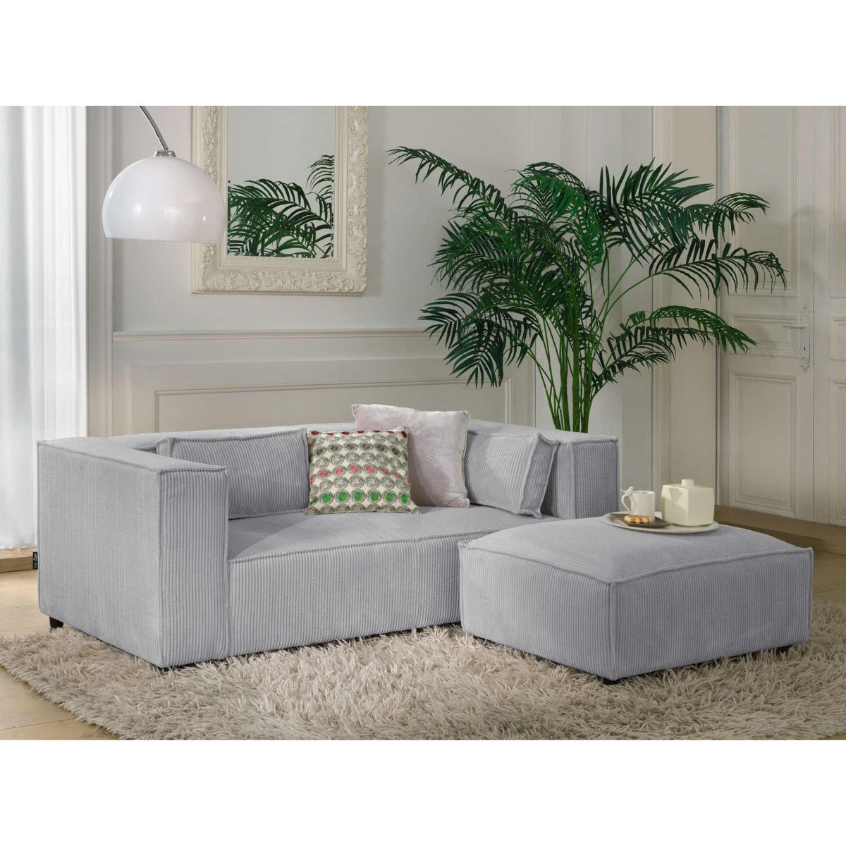 LISA DESIGN Stella - canapé fixe 2 places - en velours côtelé - style contemporain