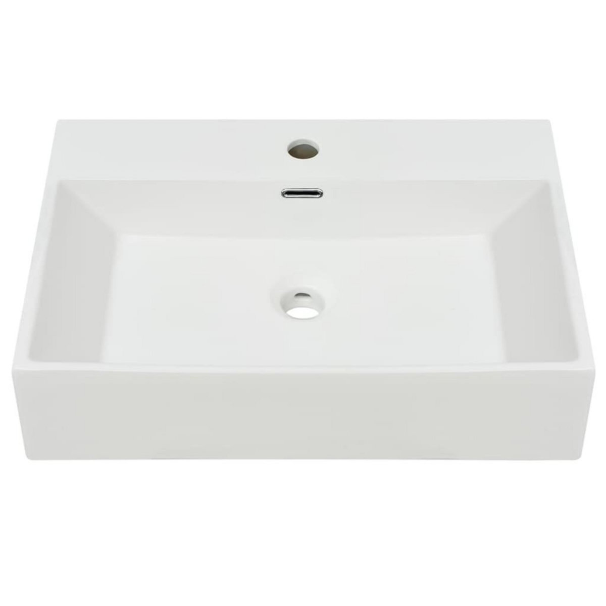 VIDAXL Vasque avec trou de robinet en ceramique Blanc 60,5x42,5x14,5cm