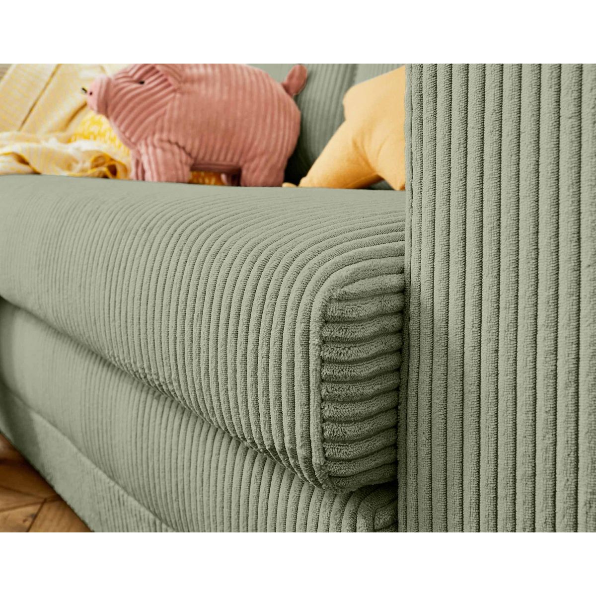 BEST MOBILIER Marilia - canapé 2 places - convertible déplimousse - en velours côtelé