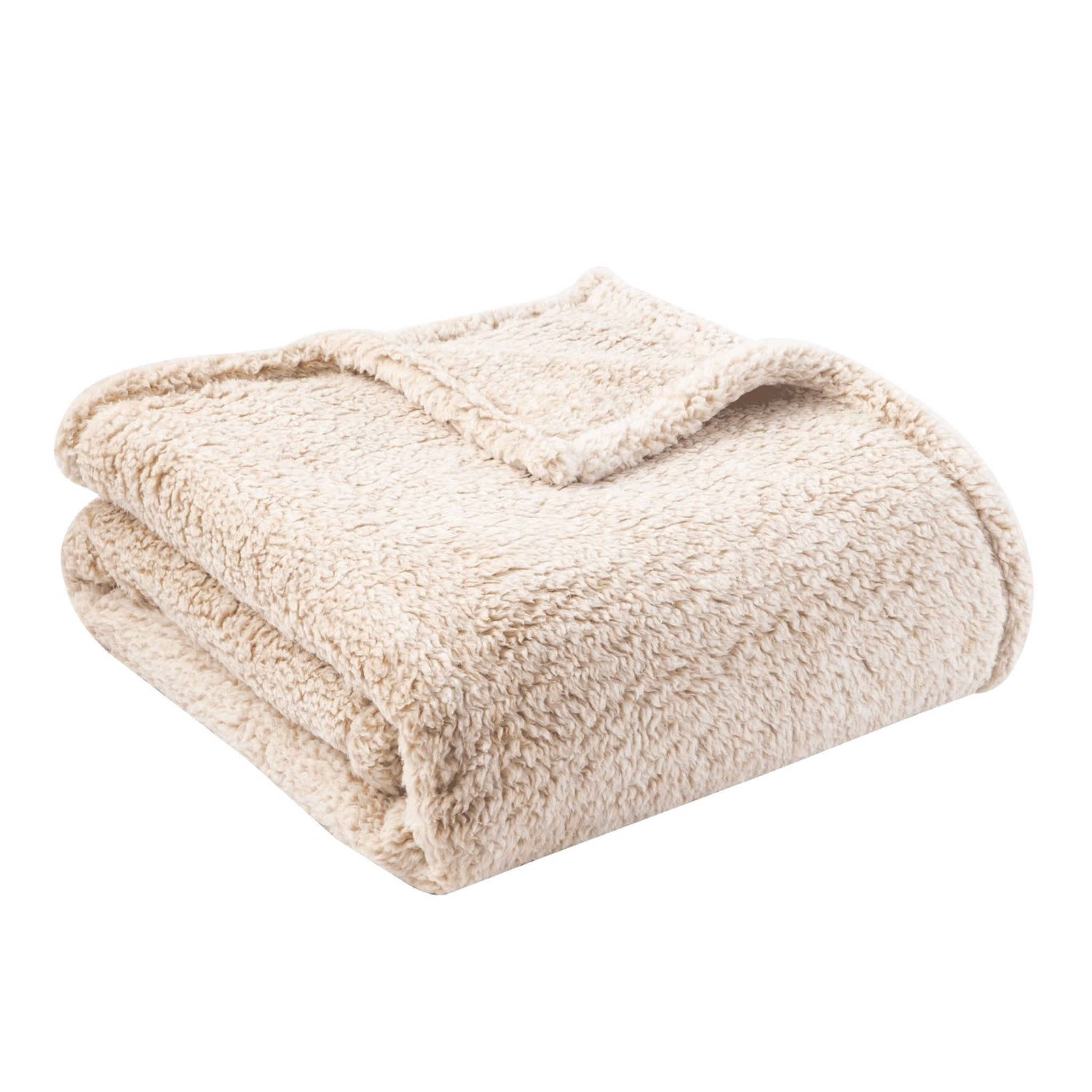 Voir la diapositive 1 : ACTUEL Plaid uni en polycoton recyclé 350g